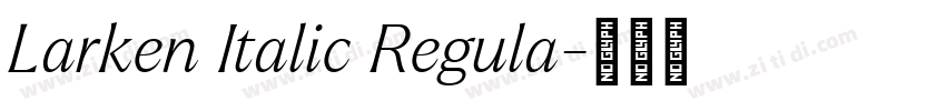 Larken Italic Regula字体转换